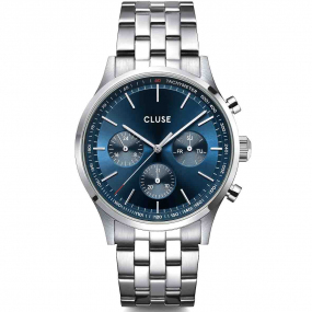 Montre Cluse Anthor Multifunction Watch Steel Blue, Silver Colour  -  - CW21003