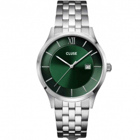 cluse montre hommes - 3-Hand Watch, Green, Silver Colour -  - CW22702