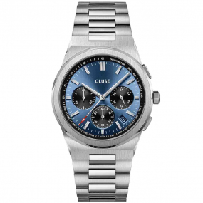 Montre Cluse Homme Cluse Vigoureux Chrono Steel Dark Blue, Silver Colour  - CW20805