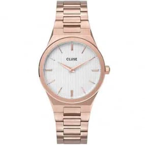 Montre Cluse Femme Cluse Vigoureux H-Link Rose gold Snow White/Rose Gold - CW0101210001