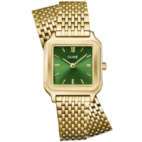 Montre Cluse Gracieuse Petite Watch Double Steel, Forest Green, Gold Colour -  - CW11811