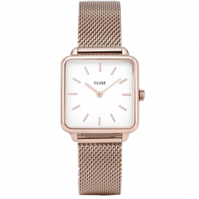 Montre Cluse La Ttragone Mesh White, Rose Gold Colour - 28.5 mm - CW0101207001