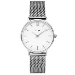 Montre Cluses femme - Mesh Silver/White - 33 mm - CW0101203002