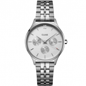 Montre Cluse Montre Cluses femme - Multifunction Watch Steel, Full Silver Colour -  - CW10703