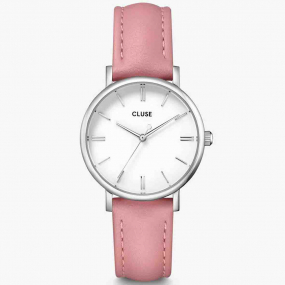 Montre Cluse Pavane Petite Leather Pink, Silver Colour -  - CW11404