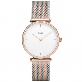 Montre Cluses femme - Rose Gold Bicolour Mesh - 33 mm - CW0101208001