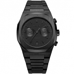 D1 Milano - Chronograph Shadow - Homme  Quartz- cadran Noir- 41.5 mm - Acier et PVD - CHBJSH