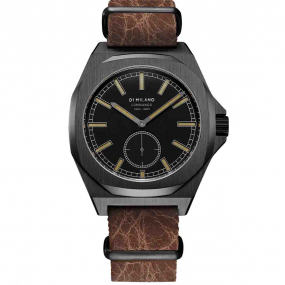 D1 Milano - Commando Veteran - Homme  Quartz- cadran Noir- 38 mm - Acier et PVD gris  - MTLJ01