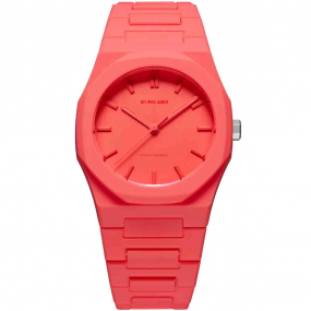 D1 Milano - Polycarbon Coral - Unisexe  Quartz- cadran Corail- 37 mm - Polycarbon Corail - PCBU05