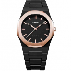 Montre D1 Milano Polycarbon Gloaming - Homme  Quartz- cadran Noir- 40,5 mm - Polycarbonate - PCBJ15