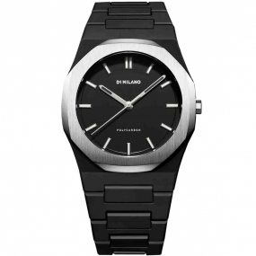 Montre D1 Milano Polycarbon Moonglade - Homme  Quartz- cadran Noir- 40,5 mm - Polycarbonate - PCBJ14