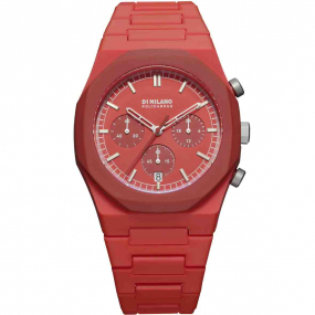 D1 Milano - Polychrono Red Blast - Homme  Quartz- cadran Rouge- 40,5 mm - Polycarbon Rouge - PHBJ05