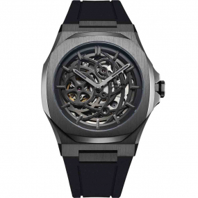 Montre D1 Milano Skeleton - Homme  Automatique- cadran - 41.5 mm - Acier et PVD - SKRJ11