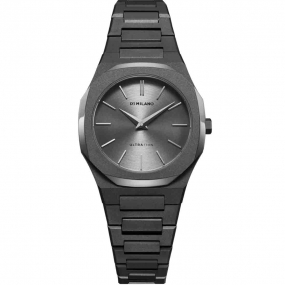 Montre D1 Milano Ultimate Grey - Femme  Quartz- cadran Noir- 30 mm - Acier et PVD Noir - UTBL32