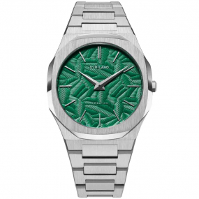 Montre D1 Milano Ultra Thin Fir Green - Unisexe  Quartz- cadran Vert- 40 mm - Acier inoxydable - UTBJ34