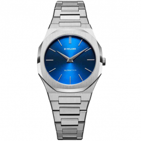 D1 Milano - Ultra Thin Mini Geo - Femme  Quartz- cadran Bleu- 34 mm - Acier inoxydable - UTBL21