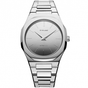 Montre D1 Milano Ultra Thin Mirror - Homme  Quartz- cadran Argent- 38 mm - Acier inoxydable - UTBU07