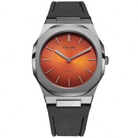 D1 Milano - Ultra Thin Olympus Mons - Homme  Quartz- cadran Orange- 40 mm - Acier inoxydable - UTRJ01