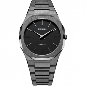 Montre D1 Milano Ultra Thin Re_Gun - Homme  Quartz- cadran Noir- 40 mm - Acier et PVD Noir - UTBJ41