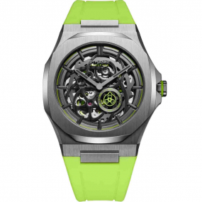 Montre D1 Slice Lime - Homme  Mcanique- cadran Transparent- 41.5 mm - Acier inoxydable - SKRJ15