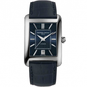 Montre Frdrique Constant Classics Carre Automatique Automatique Cadran Bleu fonc Bracelet Cuir - FC-303N4C6