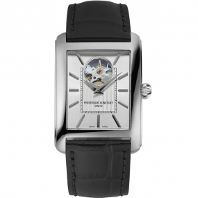 Frdrique Constant Promotion Carre Heart Beat Automatique Automatique Cadran Argent Bracelet Cuir - FC-311S4C6