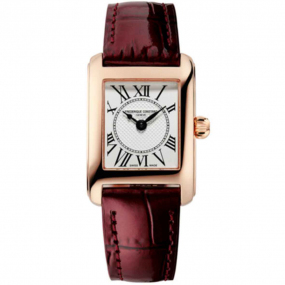 Montre Frdrique Constant Classics Carre Ladies Quartz Cadran Blanc Bracelet Cuir - FC-200MC14