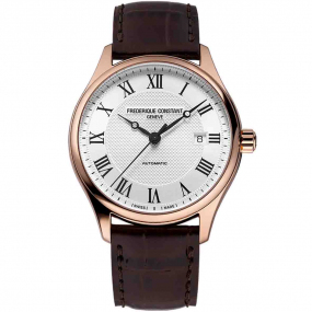 Montre Frdrique Constant Classics Index Automatique Cadran Argent Bracelet Cuir - FC-303MC5B4