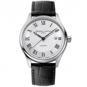 Montre Frdrique Constant Classics Index Automatique Cadran Argent Bracelet Cuir - FC-303MC5B6