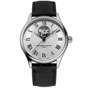 Montre Frdrique Constant Classics Index Automatique Cadran Argent Bracelet Cuir - FC-310MC5B6