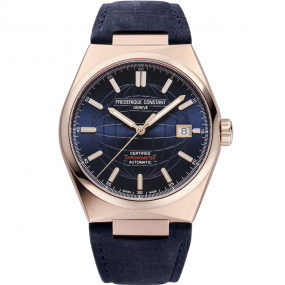 Montre Frdrique Constant Highlife Automatic COSC Automatique Cadran Bleu Bracelet Cuir - FC-303N3NH4