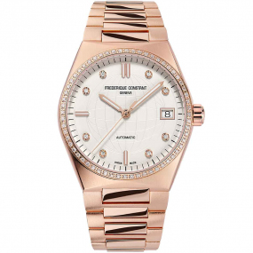 Montre Frdrique Constant Highlife Ladies Automatique Cadran Blanc Bracelet Plaqu or - FC-303VD2NHD4B