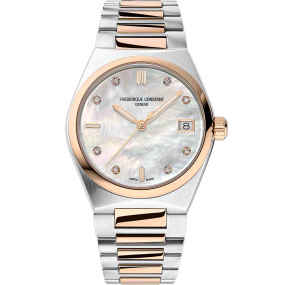 Montre Frdrique Constant Highlife Ladies Quartz Cadran Nacr Bracelet Acier duo PVD Or rose - FC-240MPWD2NH22B