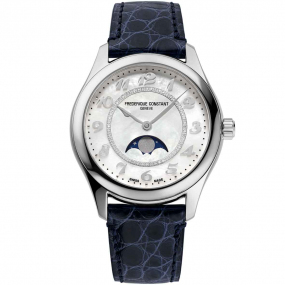 Montre Frdrique Constant Ladies Automatic Moonphase  Automatique Cadran Nacr Bracelet Cuir - FC-331MPWD3B6