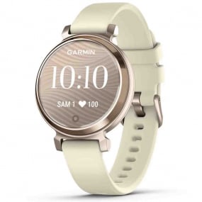 Montre Garmin Lily Cream Gold avec bracelet silicone blanc coco  35,5 mm- 010-02839-00