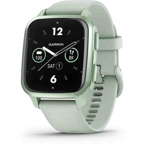 Montre Garmin Venu SQ 2 -  Metallic Mint avec bracelet vert deau  - 010-02701-12