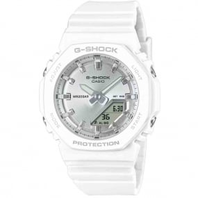 Montre GShock Classic Lady - Srie GMA-P2100 - Blanc & Argent 46 x 40.2 mm- GMA-P2100VA-7A