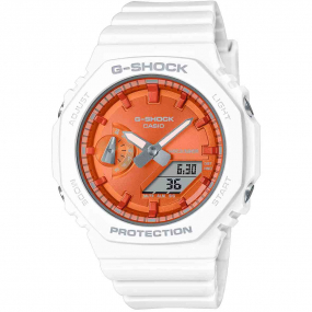 Montre GShock Classic Lady - Srie GMA-S - Blanc & Orange 46.2 x 42.9 mm- GMA-S2100WS-7A