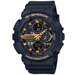 Montre GShock Classic Lady - Srie GMA-S - Noir & Or 49 x 45.9 mm- GMA-S140M-1A