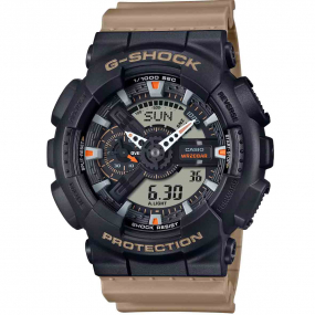 Montre GShock Classic - Srie GA-110 - Noir & Beige 55 x 51.2 mm- GA-110TU-1A5