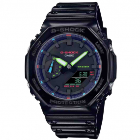 Montre GShock Classic - Srie GA-2100 - Arc en ciel virtuel 48.5 x 45.4 mm- GA-2100RGB-1A