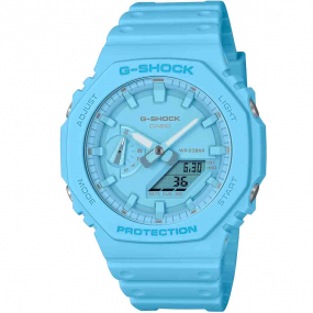 Montre GShock Classic - Srie GA-2100 - Bleu Fluo 48.5 x 45.4 mm- GA-2100-2A2