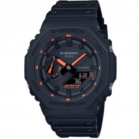 Montre GShock Classic - Srie GA-2100 - Noir & Orange 48.5 x 45.4 mm- GA-2100-1A4