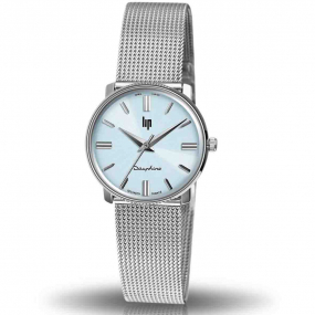 Montre Lip Dauphine 29 mm 671952- Femme - cadran Bleu Clair- 29 mm - Acier 316L