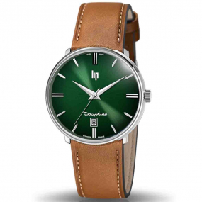 Montre Lip - 671955- Homme - cadran Vert- 38 mm - Acier inoxydable