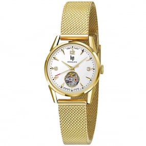 Montre Lip Himalaya 29 - Femme - cadran Blanc- 29 mm - Acier PVD Dor - 671724