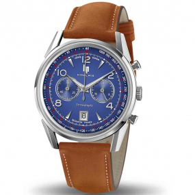 Montre Lip Himalaya - Homme - cadran Bleu- 40 mm - Acier inoxydable - 671597