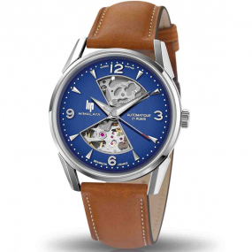 Montre Lip - Sablier - Homme - cadran Bleu- 40 mm - Acier inoxydable - 671575