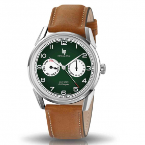 Montre Lip Himalya - Homme - cadran Vert- 40 mm - Acier inoxydable - 671674