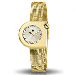 Montre Lip - Mini -  - cadran Dor- 30 x 28 mm - Acier PVD Dor -671168